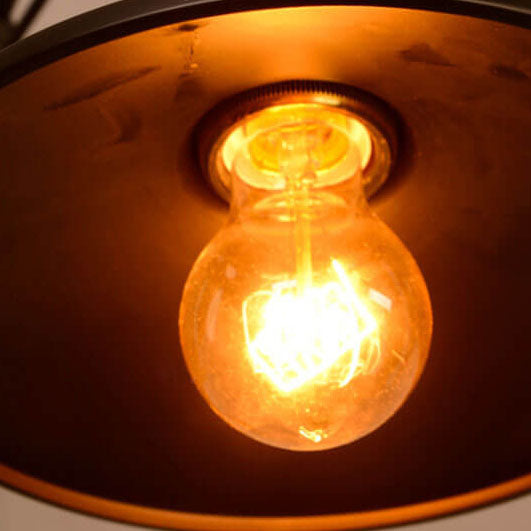 Contemporary Industrial Iron Round 1-Light Wall Sconce Lamp For Hallway