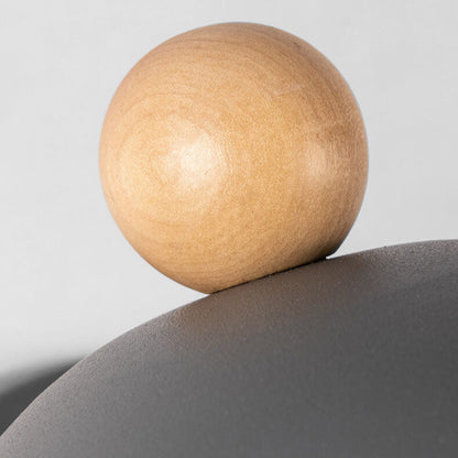 مصباح حائطي بسيط من Nordic Dome Shadow مزود بحبل سحب خشبي وضوء واحد 