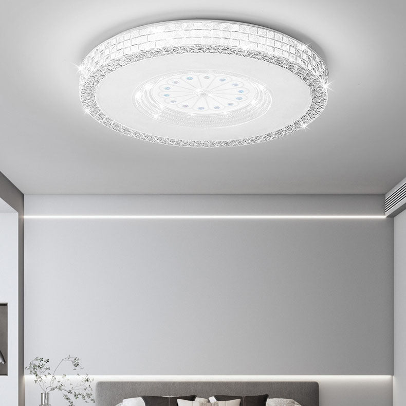 Light Luxury Round Acrylic Starlight LED Flush Mount Ceiling Light