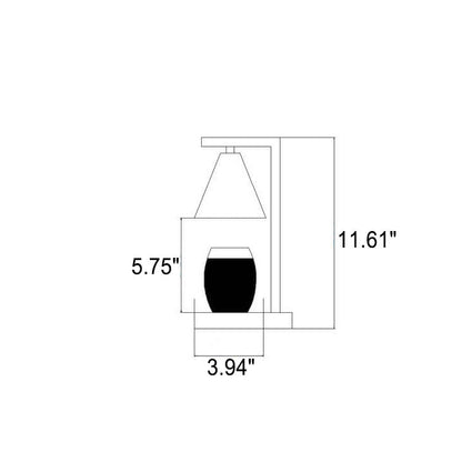 Simple Cone Shade Right Angle Arm 1-Light Melting Wax Table Lamp