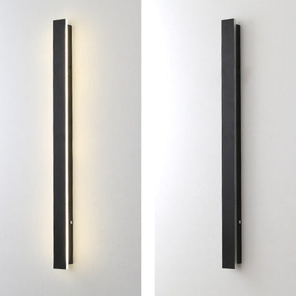 Retro Outdoor Rectangular Strip Waterproof LED Wall Sconce Lamp
