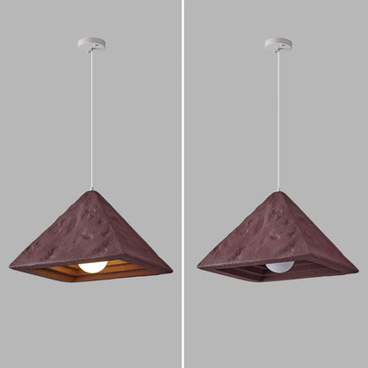 Contemporary Nordic Plexiglas Triangular Tapered 1-Light Pendant Light For Dining Room