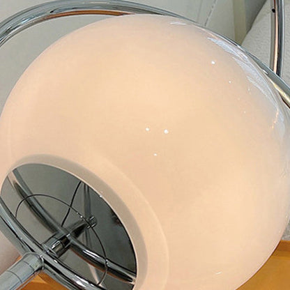 Contemporary Scandinavian Rotatable Glass Planet Hardware Ring 1-Light Table Lamp For Bedroom