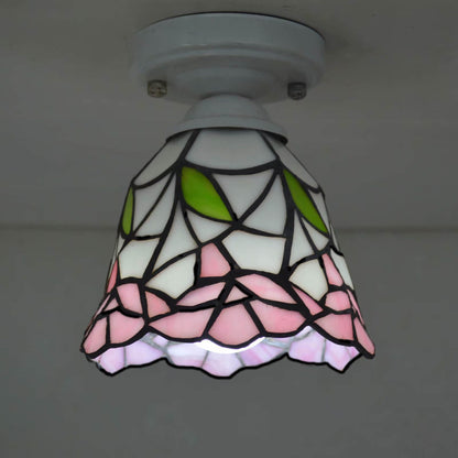 Traditional European Tiffany 1-Light Wall Sconce Lamp For Bedroom