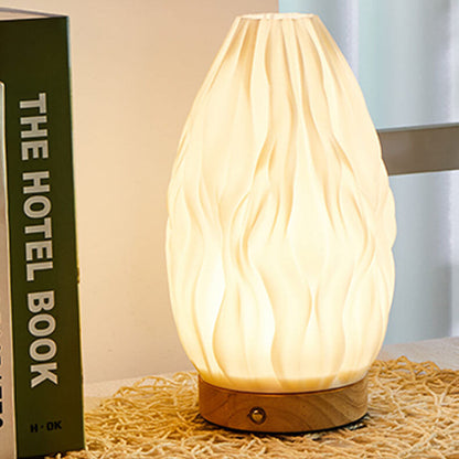 Nordic Creative Geometry 3D Printed Wood Base 1-Light Table Lamp