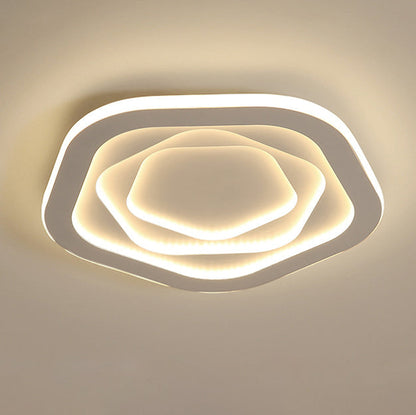 Modern Minimalist Pentagram Iron LED Flush Mount Ceiling Light