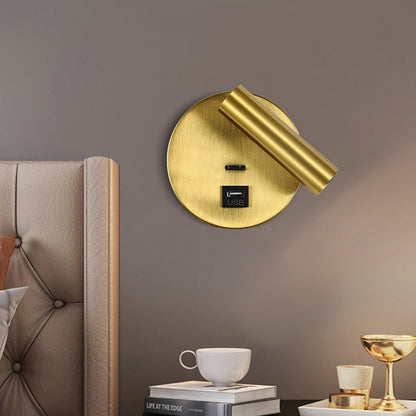 Modern Minimalist Rotatable Cylinder Aluminum Iron LED Wall Sconce Lamp For Living Room