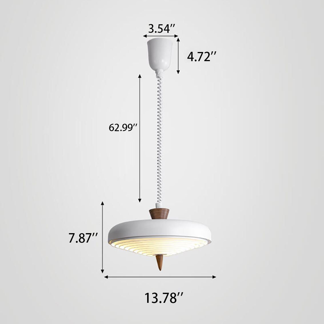 Industrial Iron Several Japanese Style Walnut Retractable 1-Light Pendant Light