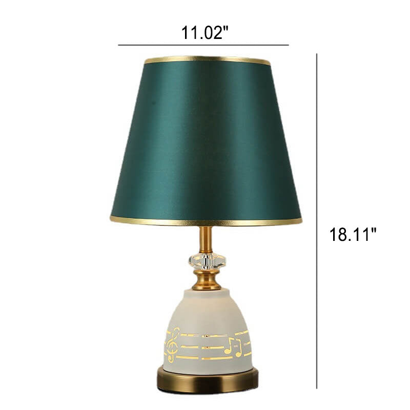 Modern Minimalist Solid Color Hardware Fabric 1-Light Table Lamp