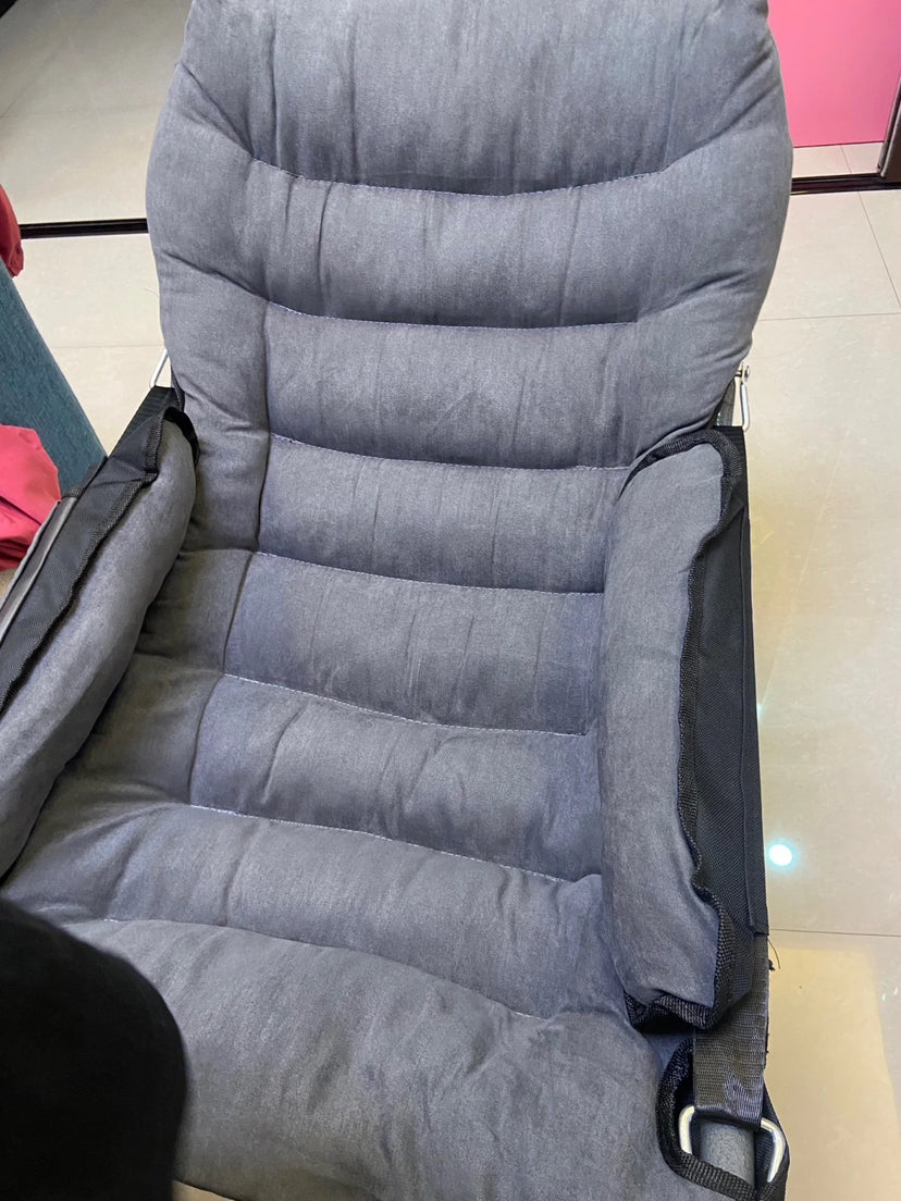 Modern Simplicity Velvet Metal Cotton Rectangular Semi-Curved Foldable Recliner Footrest Backrest Storage Bag For Bedroom