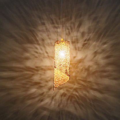 Modern Colorful  Aluminum Wire 1-Light Cylinder Spiral Pendant Light