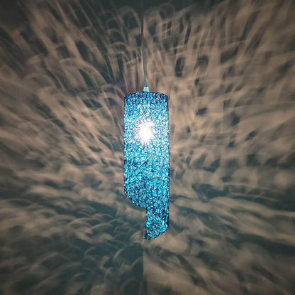 Modern Colorful  Aluminum Wire 1-Light Cylinder Spiral Pendant Light