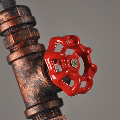 Industrial Retro Water Pipe Aged Metal 1-Light Pendant Light