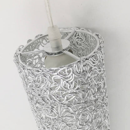 Modern Colorful  Aluminum Wire 1-Light Cylinder Spiral Pendant Light