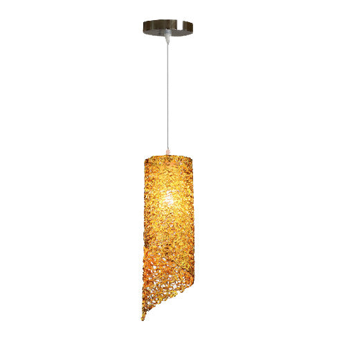 Modern Colorful  Aluminum Wire 1-Light Cylinder Spiral Pendant Light