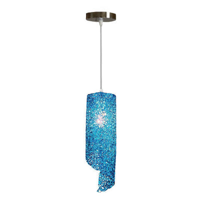 Modern Colorful  Aluminum Wire 1-Light Cylinder Spiral Pendant Light