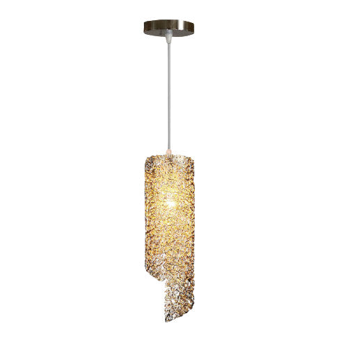 Modern Colorful  Aluminum Wire 1-Light Cylinder Spiral Pendant Light
