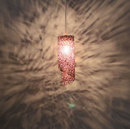 Modern Colorful  Aluminum Wire 1-Light Cylinder Spiral Pendant Light