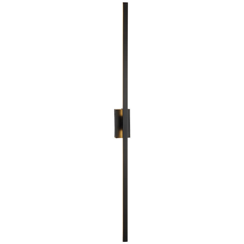 Nordic Minimalist Black Linear LED Mirror Front Light Wall Sconce Lamps