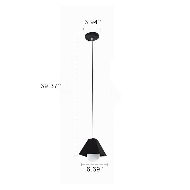 Simplicity Macaroon Style Trapezoid  Metal 1-Light  Mini Pendant Light