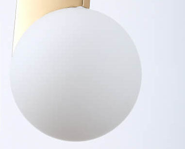 Simple Gold Metal Patchwork Glass Globe 1-Light LED Pendant Light