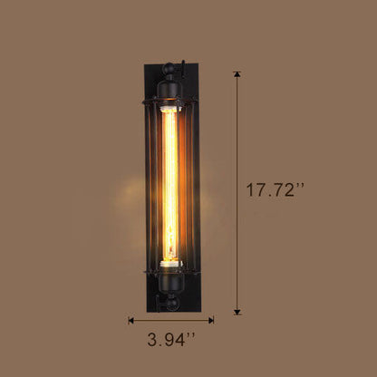 Industrial Style 1-Light Long Pencil Bulb LED Wall Sconce Lamp