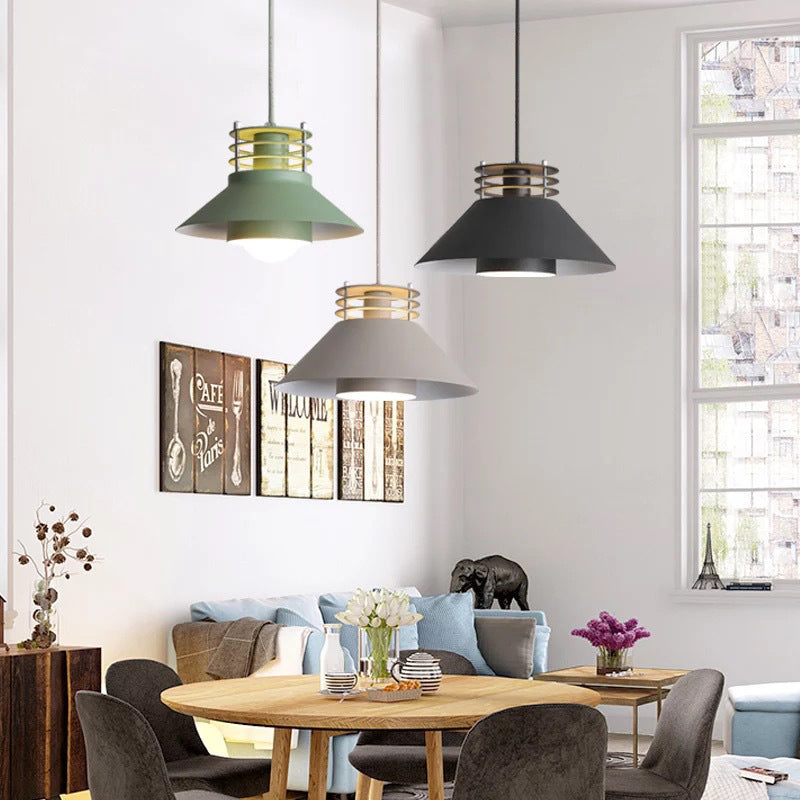 Industrial Iron Nordic Macaron Color 1-Light Pendant Light