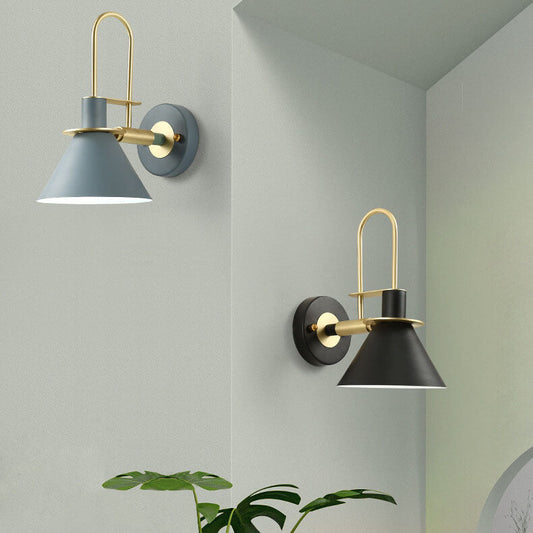 مصابيح حائط مخروطية صناعية ذات ضوء واحد 