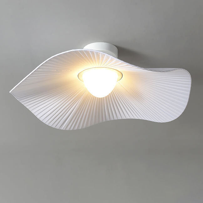 مصباح LED شبه مدمج بتصميم ورقة اللوتس القماشية الإبداعية الحديثة 