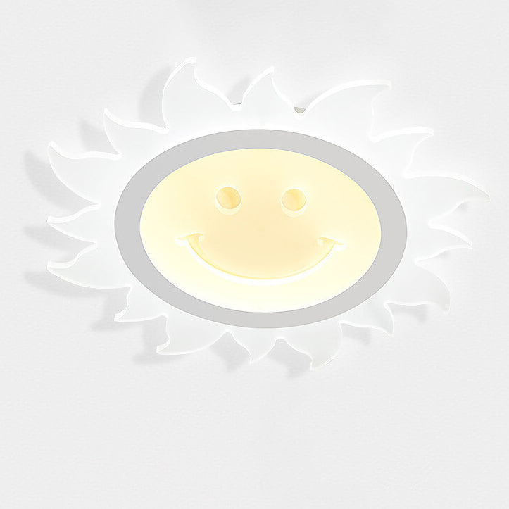 Creative Cartoon Smiley Sun LED Flush Mount Ceiling Light