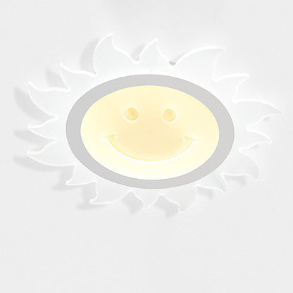 Creative Cartoon Smiley Sun LED Flush Mount Ceiling Light