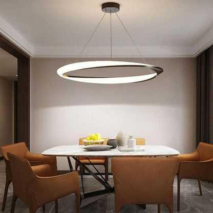 Nordic Light Luxury Round Aluminum LED Pendant Light