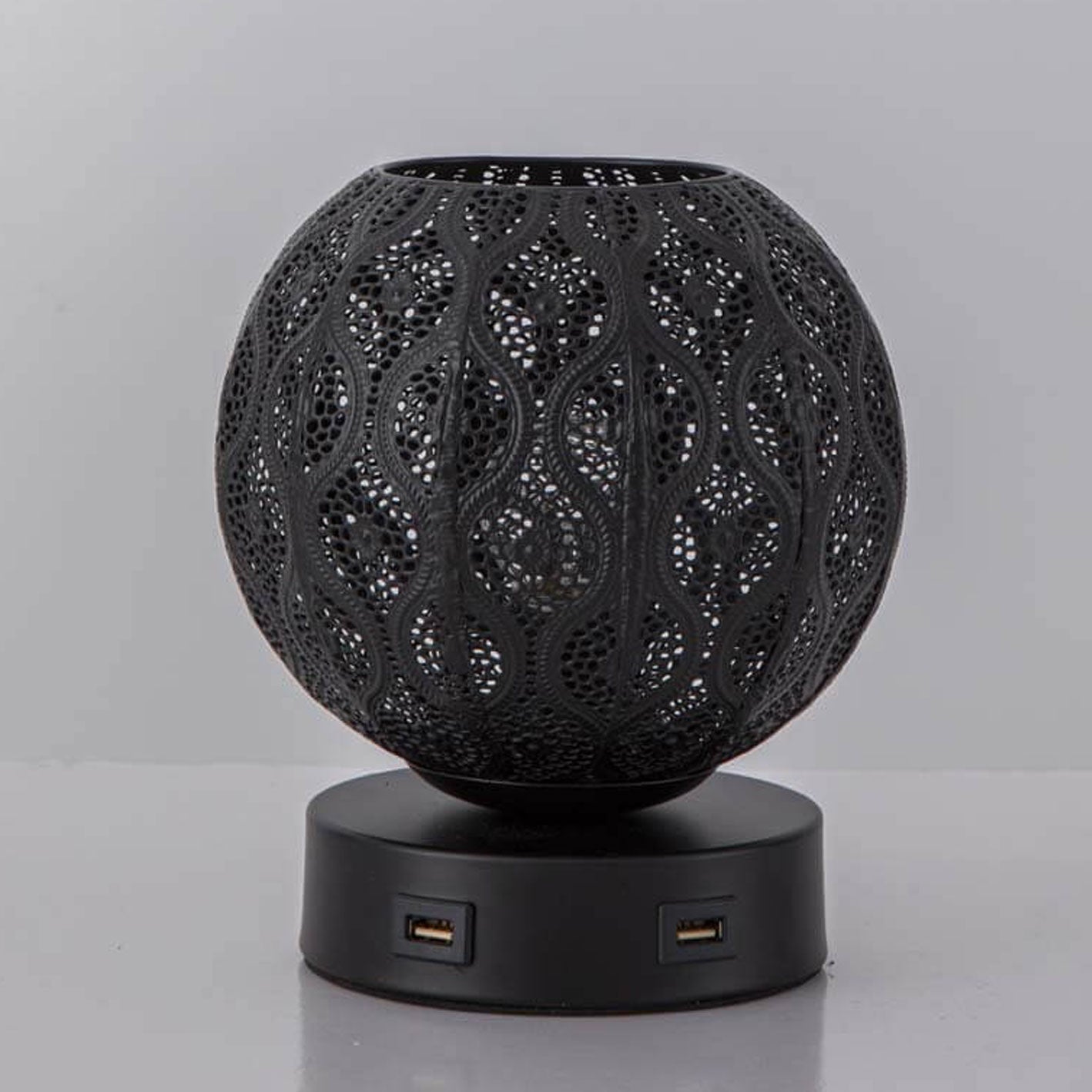 Creative Spherical Metal Projection 1-Light Decorative Table Lamp