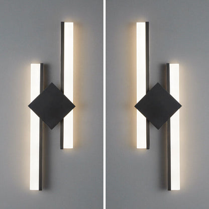 Nordic Postmodern Rectangular Antler Full Copper LED Wall Sconce Lamp
