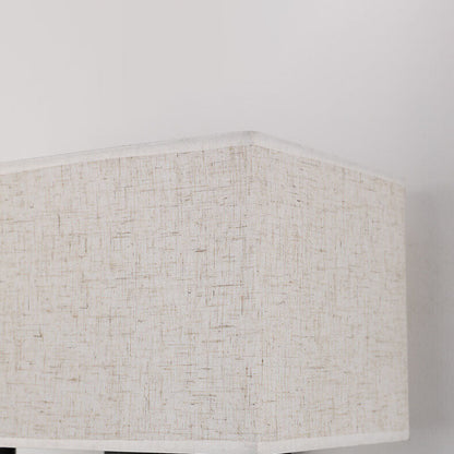 Modern Minimalist Solid Color Rectangular Iron Fabric 1-Light Wall Sconce Lamp