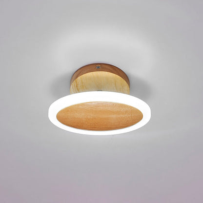 مصباح سقف LED بيضاوي الشكل بتصميم عصري بسيط مع قاعدة شبه مستوية 