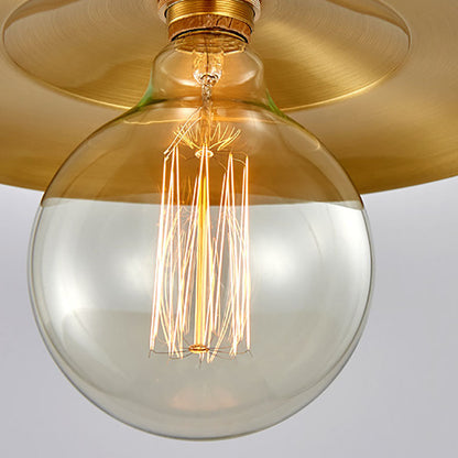 Contemporary Scandinavian Orb All Copper Glass 1-Light Pendant Light For Living Room