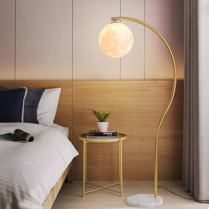 Modern Minimalist Iron Marble 1-Light Standing Floor Lamp