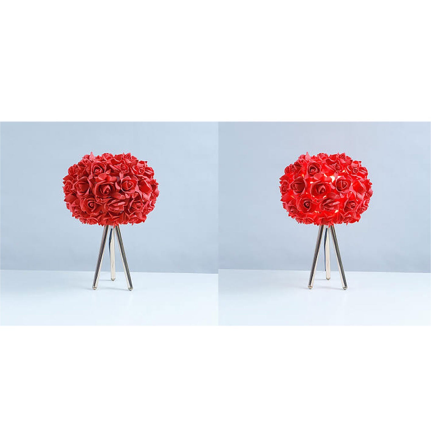 Nordic Creative Rose Metal LED Table Lamp