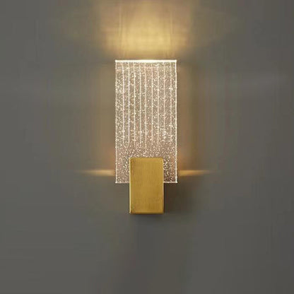 مصباح حائط LED كريستالي مربع الشكل بتصميم عصري بسيط لغرفة المعيشة
