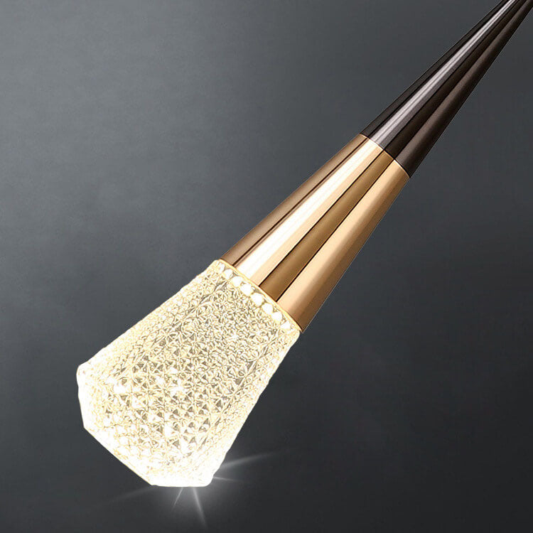 Modern Light Luxury Aluminum Crystal Diamond Shape LED Wall Sconce Lamp