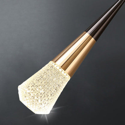 Modern Light Luxury Aluminum Crystal Diamond Shape LED Wall Sconce Lamp