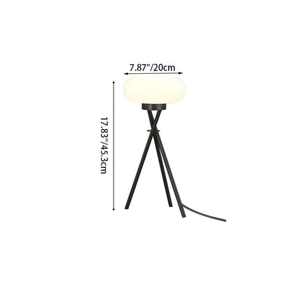 Modern Minimalist Round Tripod Iron Acrylic LED Table Lamp For Bedroom