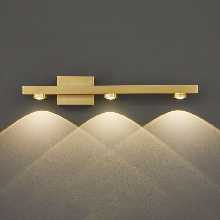 Modern Retro All Copper LED Vanity Light Wall Sconce Lamp