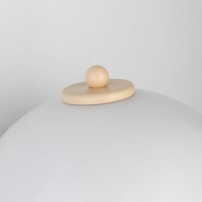 Modern Simplicity Iron Glass Mushroom Round 1-Light Wall Sconce Lamp For Bedside