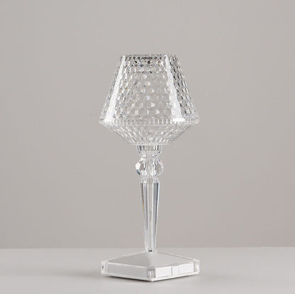 Creative Crystal Wine Glass Acrylic LED Night Light Decorative Table Lamp