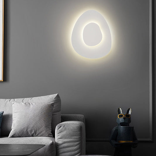 مصباح حائط LED بتصميم بيضاوي معاصر لغرفة المعيشة بتصميم نورديك 