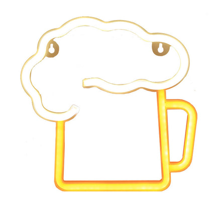 Creative Neon Beer Mug LED Battery/USB Decorative Light