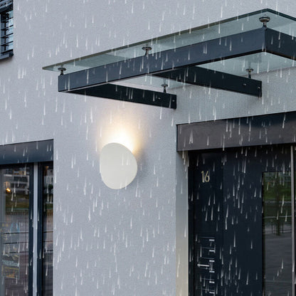 مصباح حائطي دائري بسيط مزود بإضاءة LED للاستخدام الداخلي والخارجي 