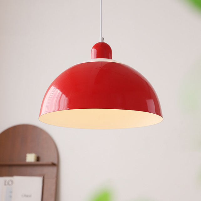Contemporary Scandinavian Creative Geometric Dome Iron 1-Light Pendant Light For Dining Room